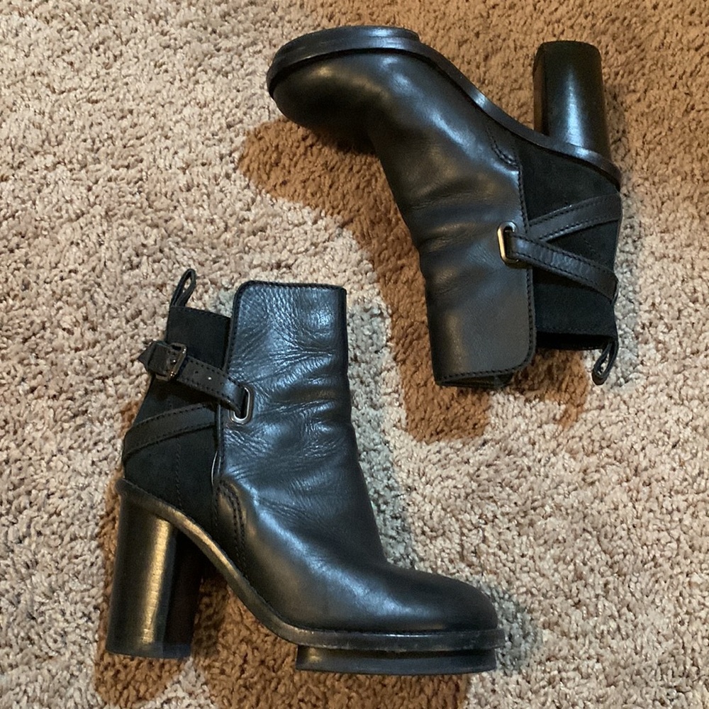 Acne black boots